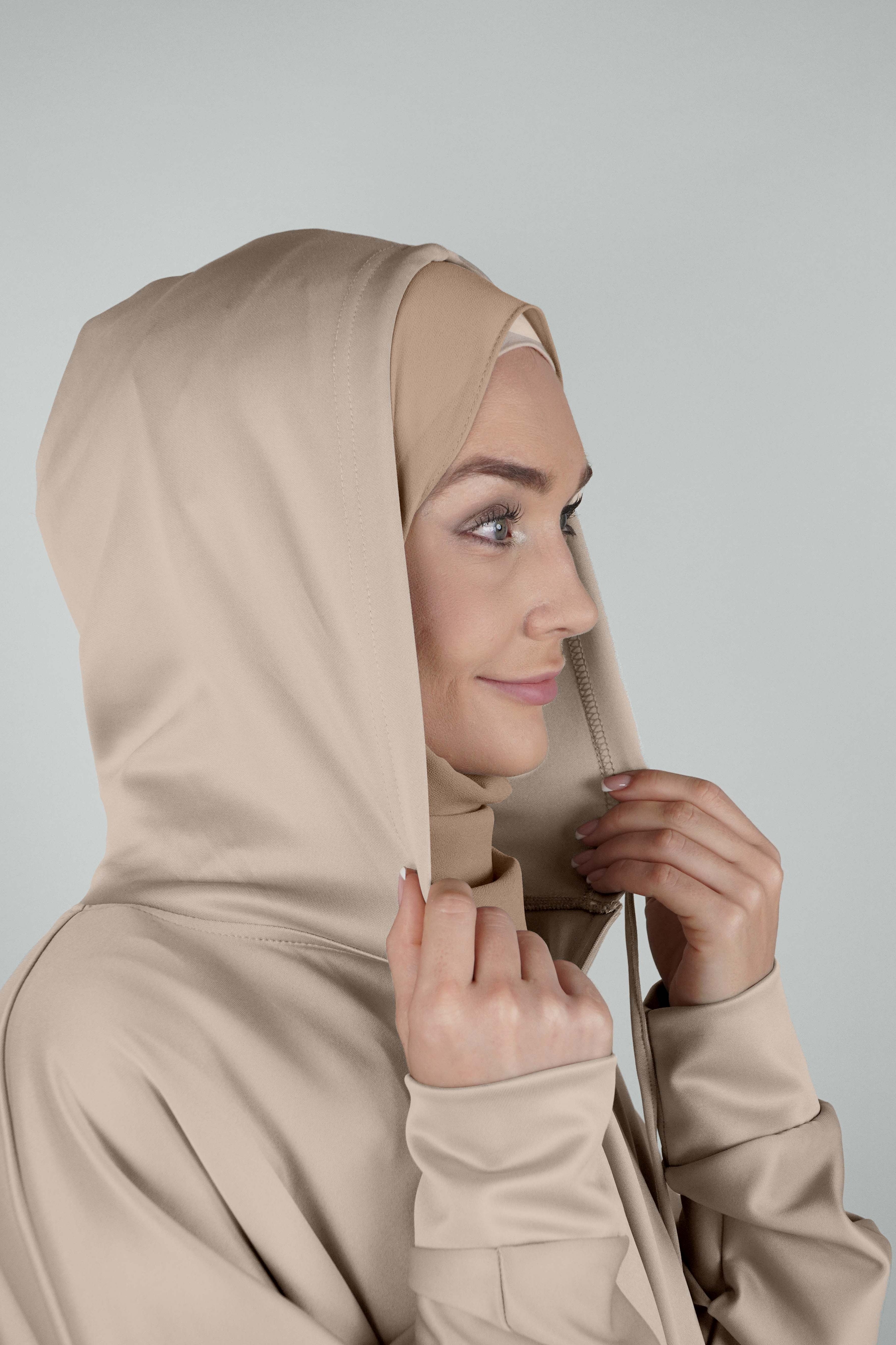 Non Iron Hoodie Dress Cosmic Latte