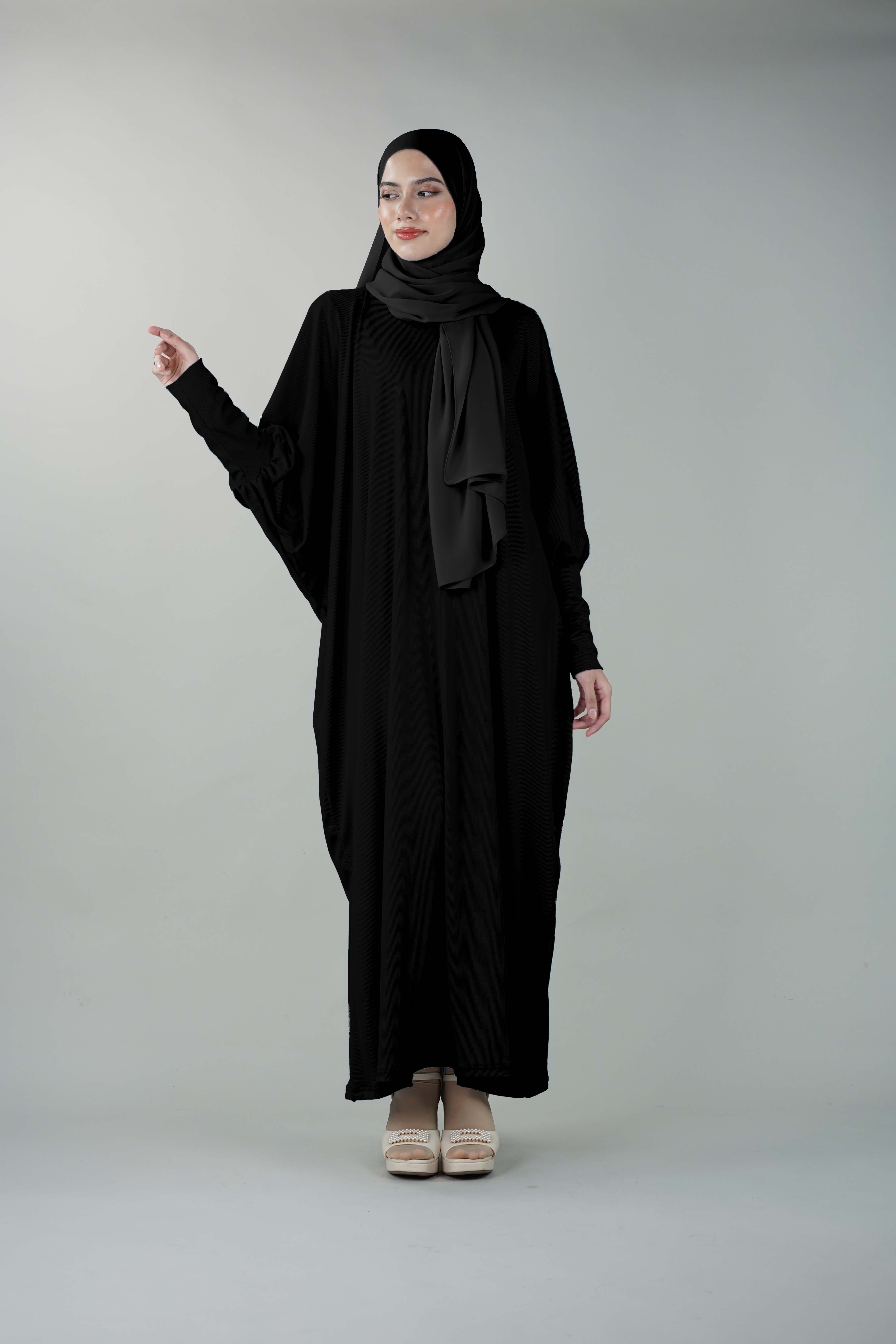 Non-Iron Umrah Hajj Abaya Black