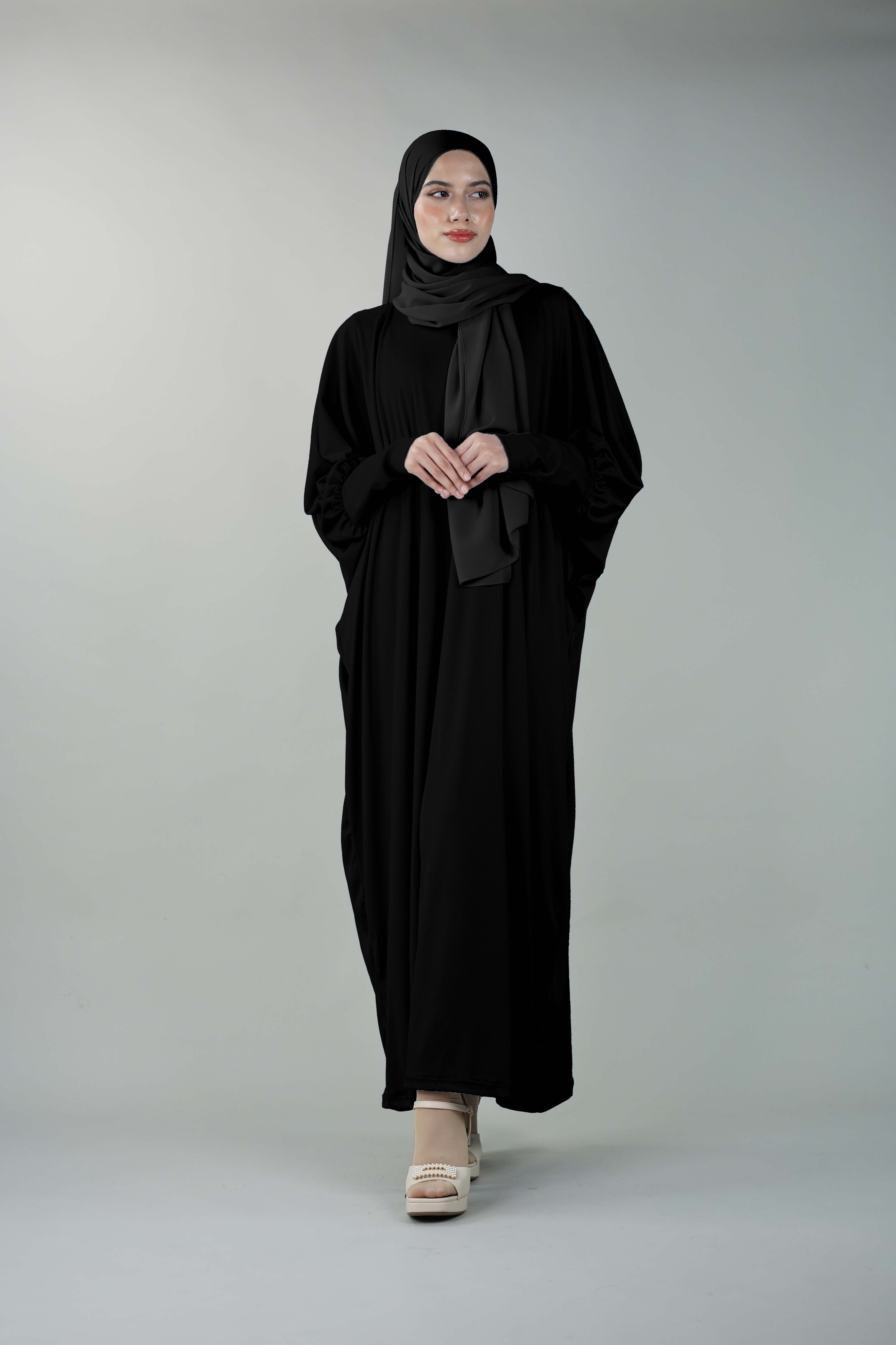 Non-Iron Umrah Hajj Abaya Black