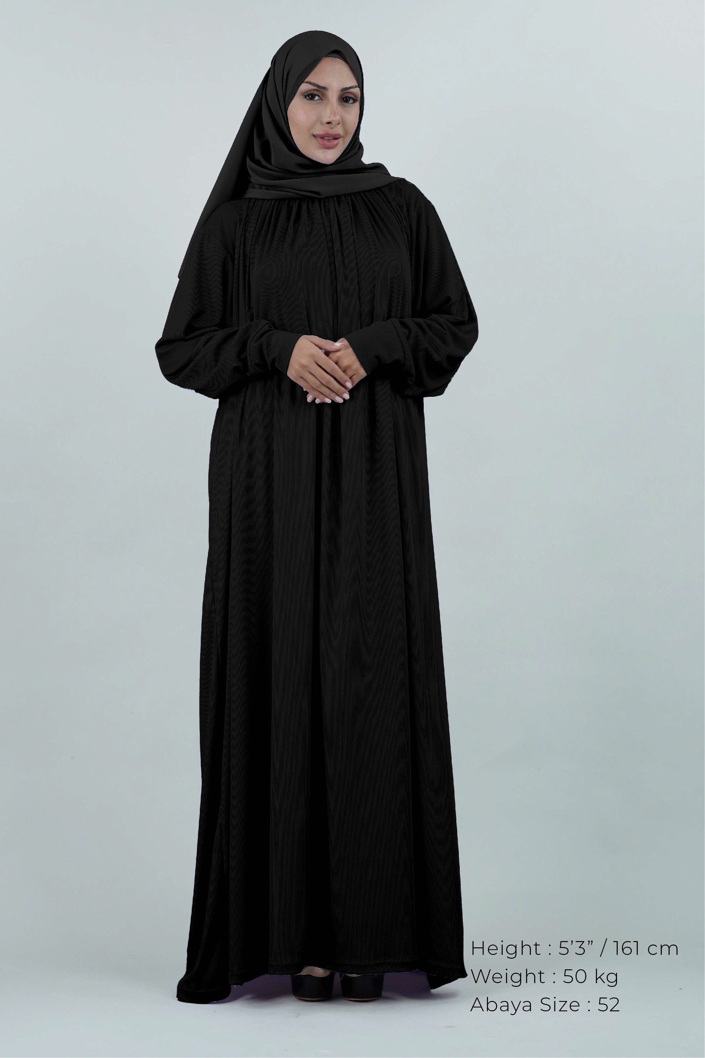 Non-Iron Essentials Abaya Black