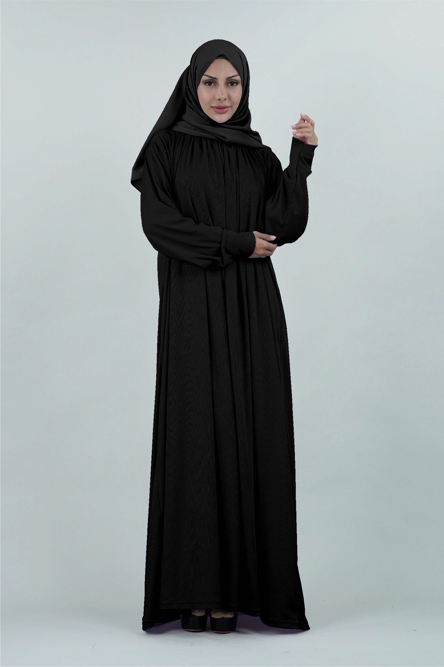 Non-Iron Essentials Abaya Black