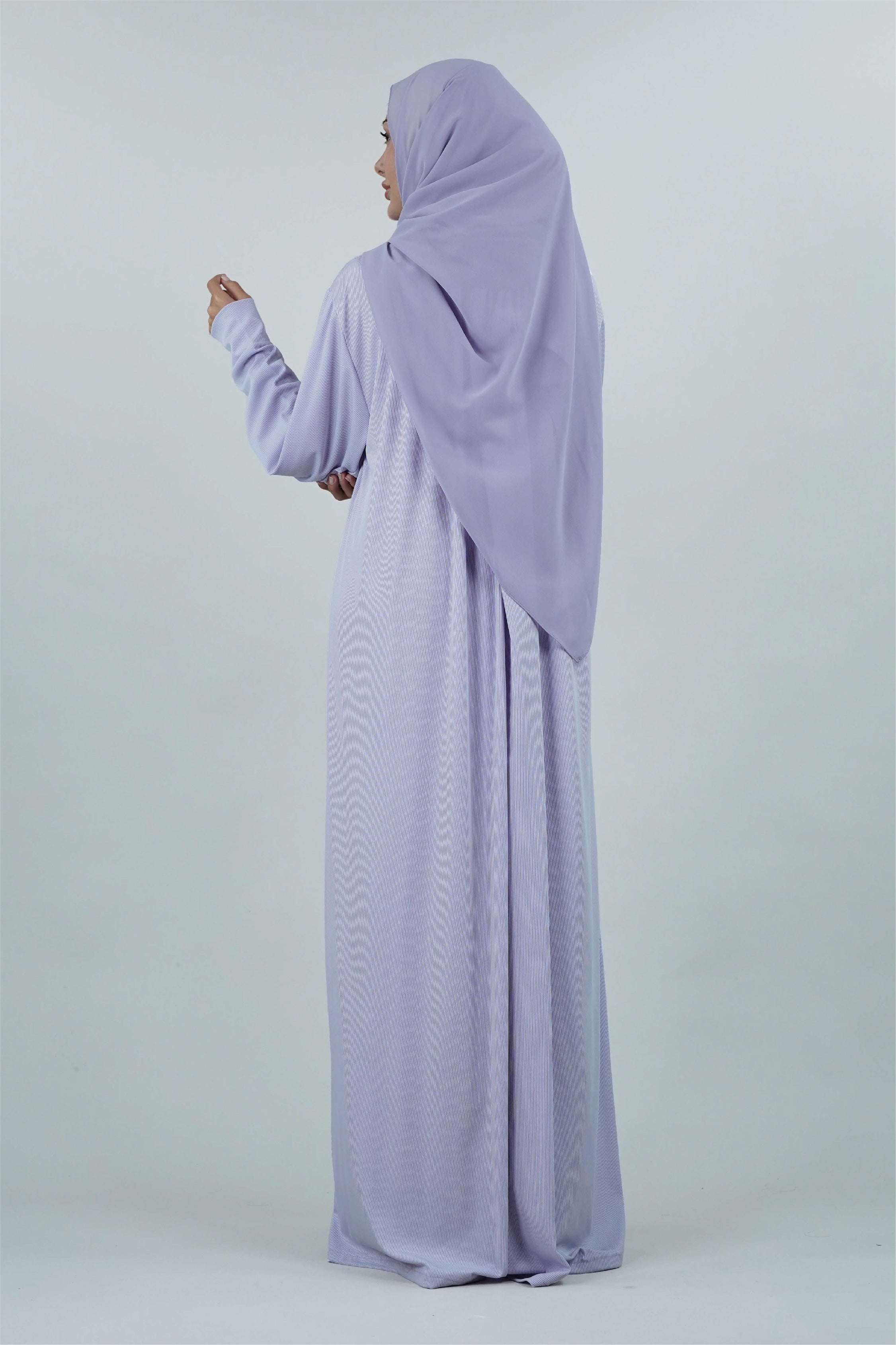 Non-Iron Essentials Abaya Lilac Purple