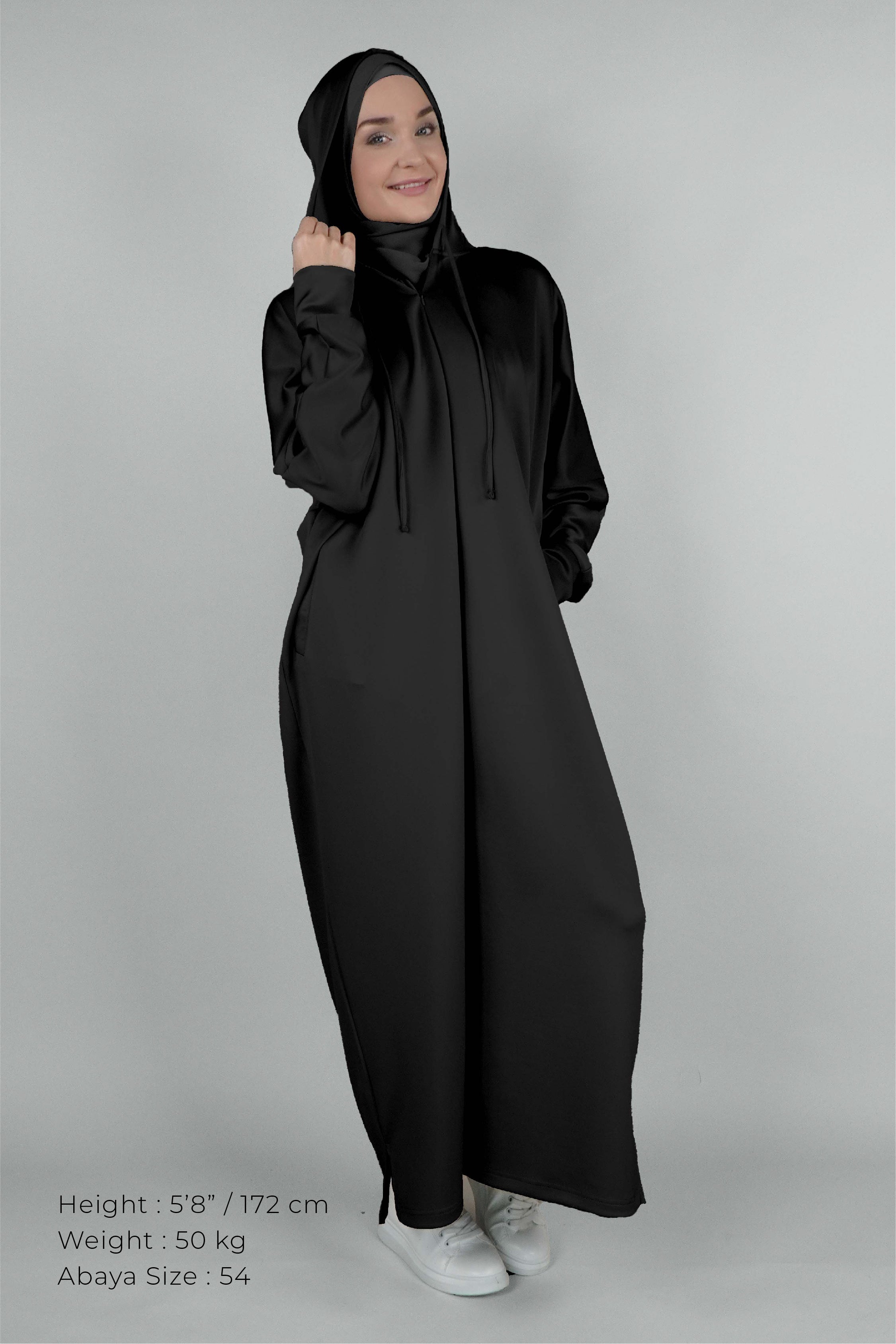 Non Iron Hoodie Dress Midnight Black