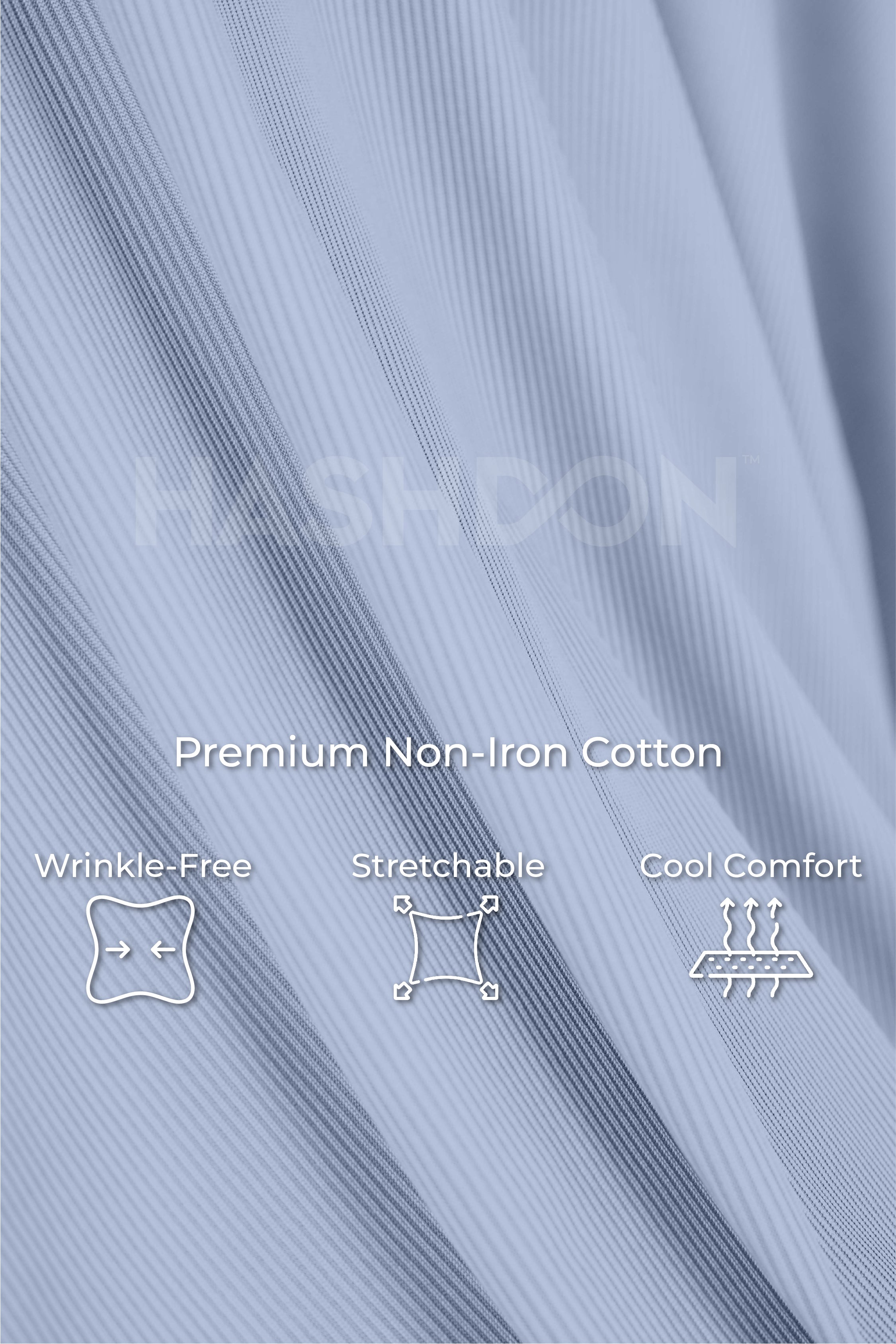 Non-Iron Super Comfy Dress Set Daily Wear Light Blue