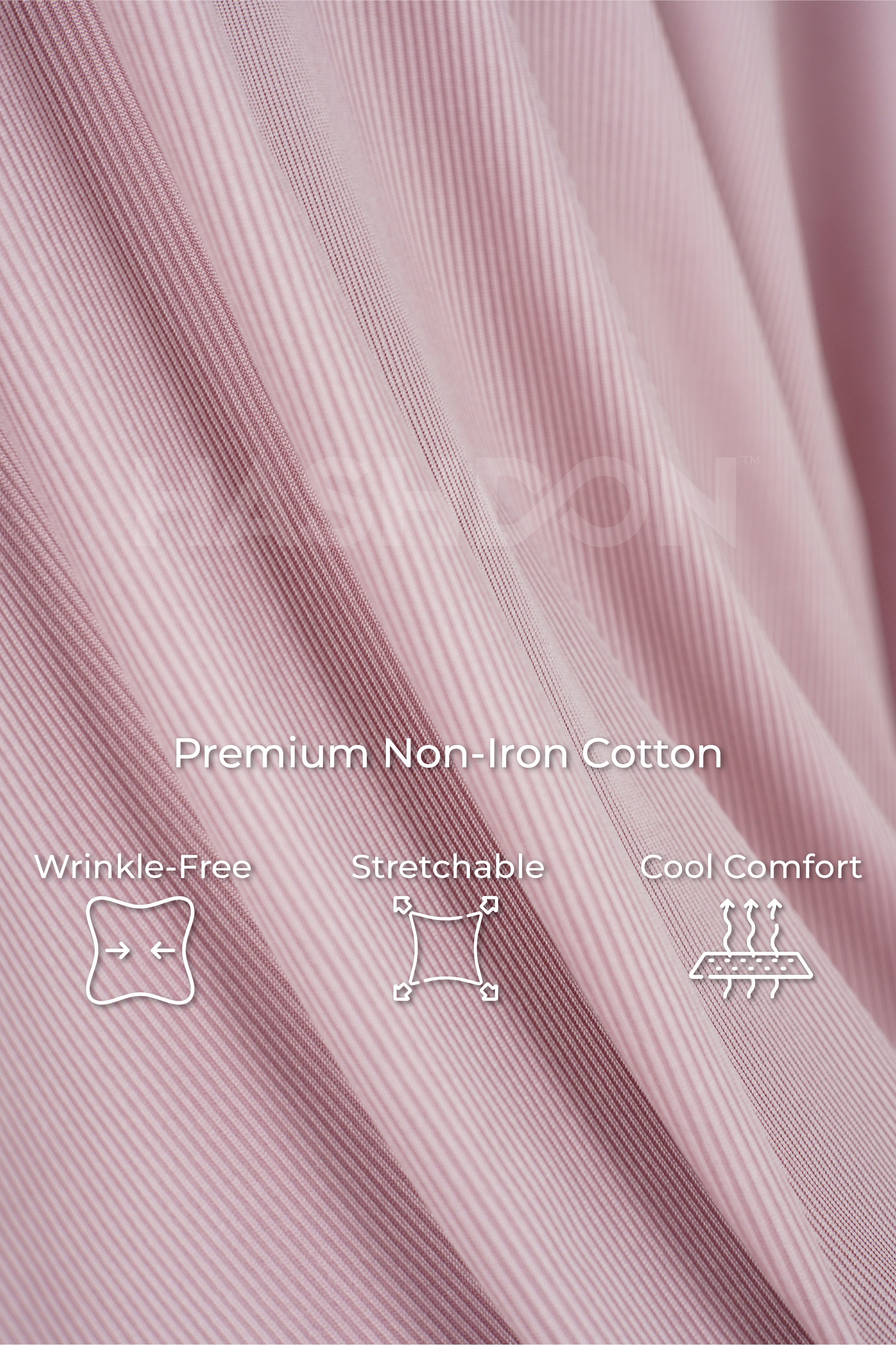Non-Iron Basic Comfy Abaya Pink