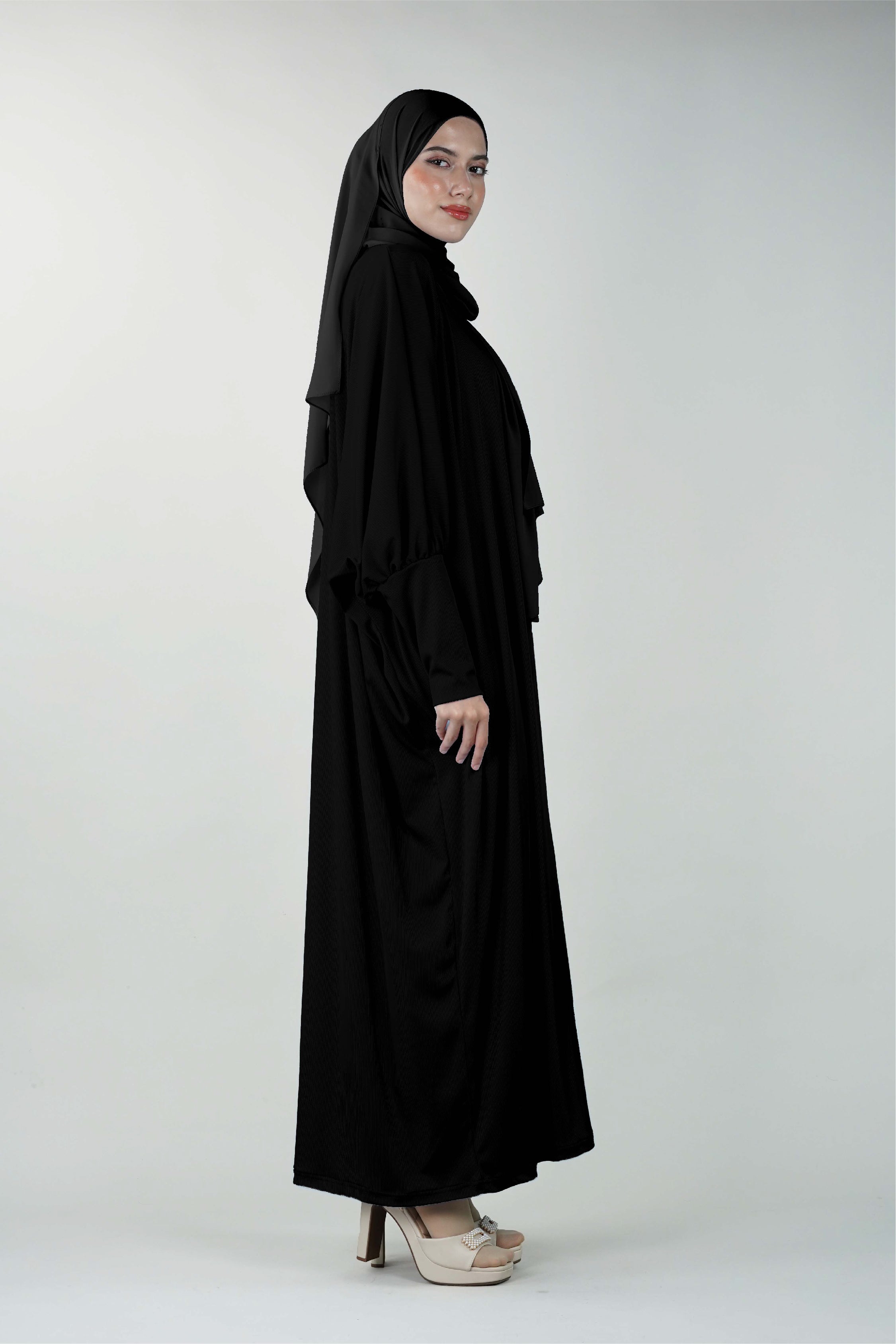 Non-Iron Umrah Hajj Abaya Black