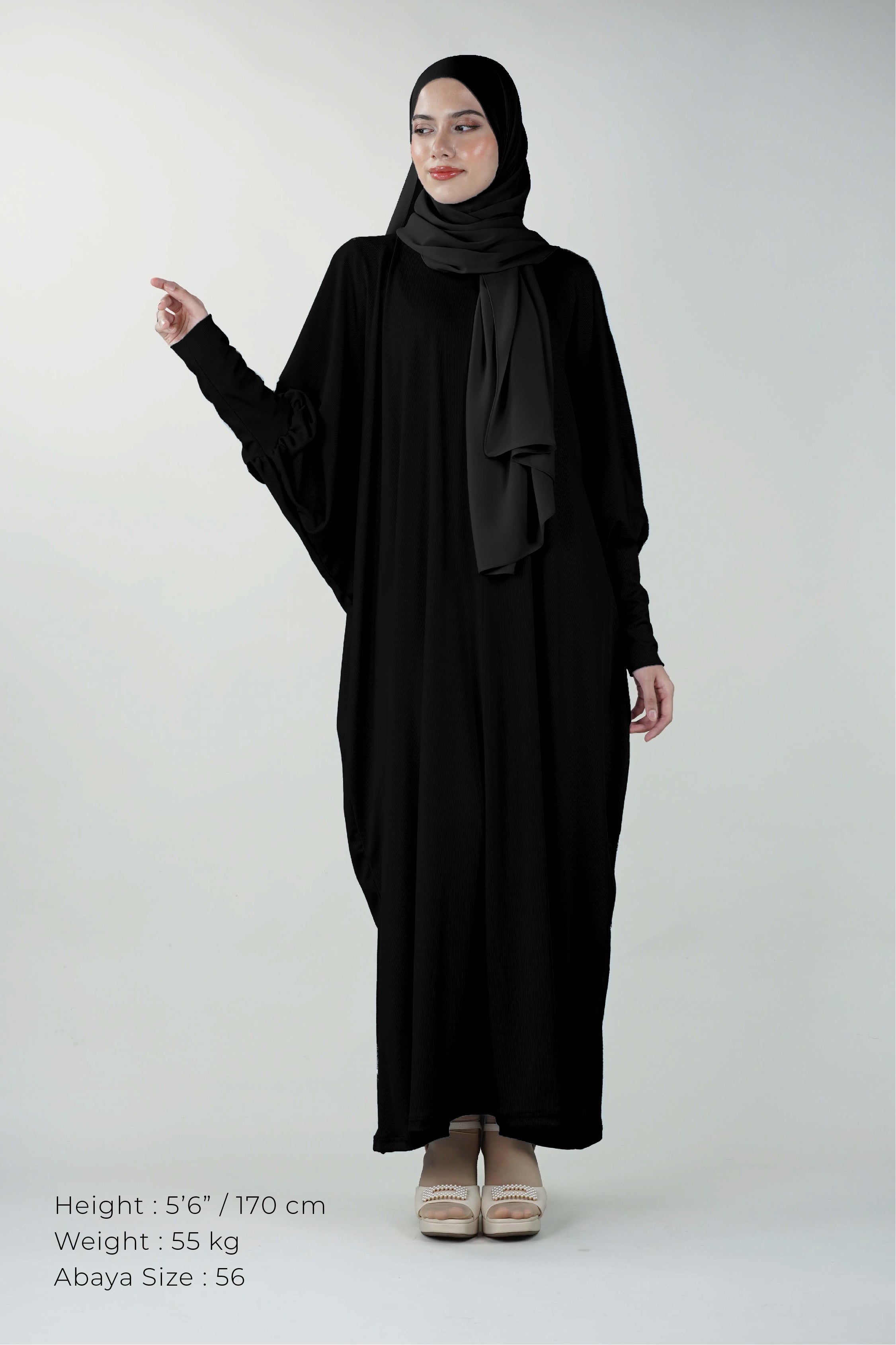 Non-Iron Umrah Hajj Abaya Black