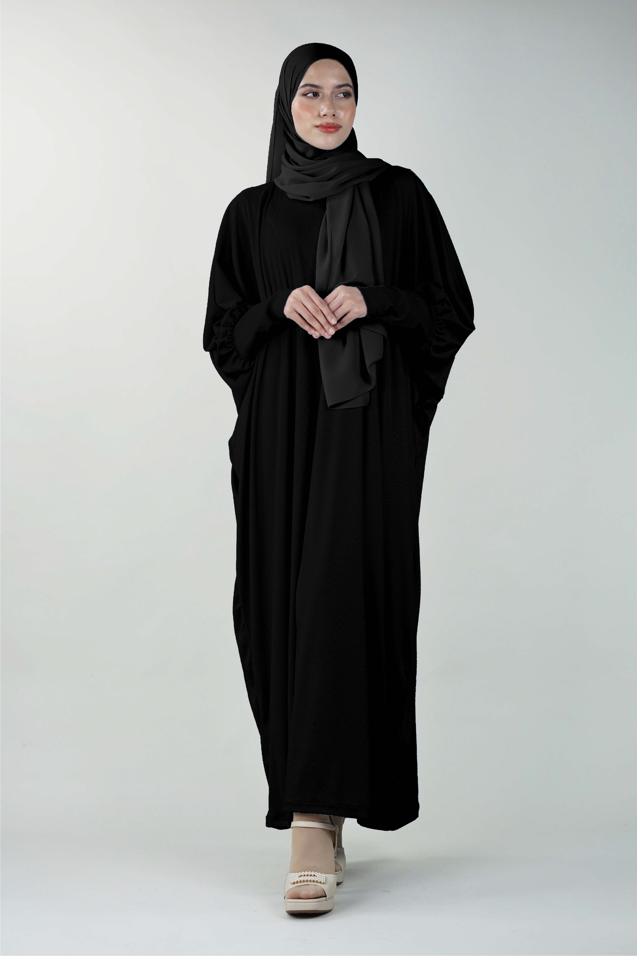 Non-Iron Umrah Hajj Abaya Black